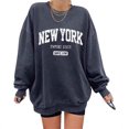 thumbnail image 2 of European-style casual sweatshirt, long-sleeved round neck pullover sweatshirt, solid color sweatshirt, 2 of 6