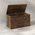 thumbnail image 3 of HOMCOM Storage Chest with Drawer for Living Room, Wooden Box, 31.5"W, Brown, 3 of 10