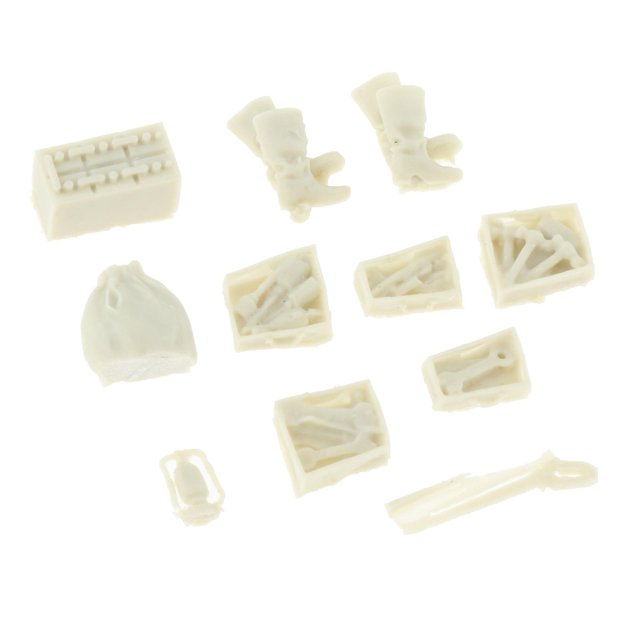 Tachiuwa 11 Pcs Boîte à Outils Miniature Non Peinte Modèle 1/35 Diorama Modèle Architectural