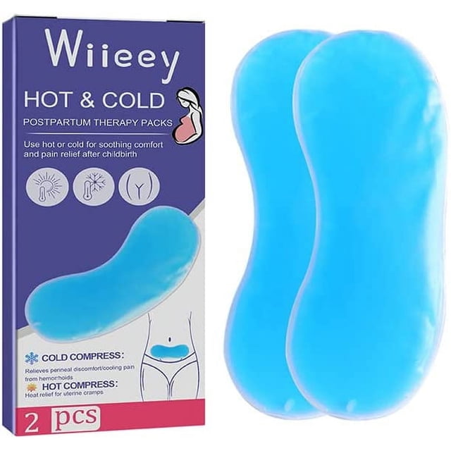 Jinsinto Coussin Rafraîchissant Périnéal Réutilisable pour le Soulagement de la Douleur Post-Partum et des Hémorroïdes, Comprimés Chauds et Froids pour Femmes après la Grossesse et l'Accouchement, Bille de Gel.