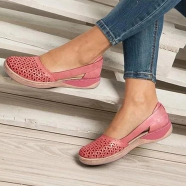 Pisexur Sandales pour Femmes, Chaussures Plates à Oeillets de Couleur Unie, Sandales Décontractées de Mode d'Été, Sandales et Pantoufles à Enfiler Chaussures pour Femmes