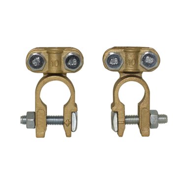 1 Pair 12 V/24 V Car Battery Terminal,Battery Terminals Pole Clamp Made of Brass