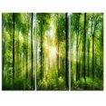thumbnail image 1 of Design Art Forest with Rays of Sun Panorama Landscape Canvas Print, 1 of 2