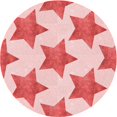 thumbnail image 1 of Ahgly Company Tapis d'Intérieur Ronds Transitionnels Roses Lavables à la Machine, 8 Pieds Rond, 1 of 7