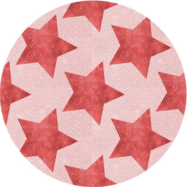 Ahgly Company Tapis d'Intérieur Ronds Transitionnels Roses Lavables à la Machine, 3 Pieds Rond
