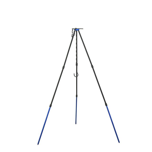 Trépied de Feu de Camp Portable Support Triangulaire Cruches d'Eau Suspendues Support de Poêle BBQ Accessoires d'Équipement de Camping