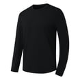 thumbnail image 2 of AherBiu T-Shirts à Col Rond pour Hommes à Manches Longues Grande Taille Légers Décontractés Ajustés Tee-Shirts, 2 of 7