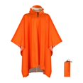 thumbnail image 1 of Poncho de Pluie S SERENABLE avec Capuche, Imperméable Réutilisable pour Événement Sportif, Randonnée, Camping, Orange, 1 of 9