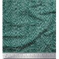 thumbnail image 1 of Soimoi Green Poly Georgette Fabric Brush Stroke Abstract Print Fabric by Yard 42 Inch Wide, 1 of 3