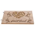 thumbnail image 2 of Dekaim Guest Book Wooden Wedding Guest Book Album Message Notebook for Wedding Engagement Decoration(Type 3), 2 of 7