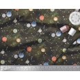 thumbnail image 2 of Soimoi Poly Georgette Fabric Planet Galaxy Printed Fabric 1 Yard 42 Inch Wide, 2 of 3