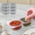 thumbnail image 4 of LSLJS Contenant à Condiments à Double Compartiment 15 Pcs Contenants à Condiments Doubles avec Couvercles Contenants à Collation à 2 Compartiments Contenants à Collation à Double Compartiment, 4 of 9