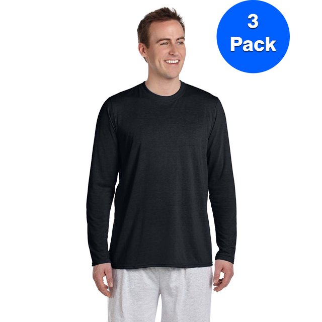 Gildan T-Shirt à Manches Longues Performance pour Hommes - G424 (Lot de 3)