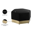 thumbnail image 4 of Meridian Furniture Pouf en Velours Noir Marquis, 4 of 9