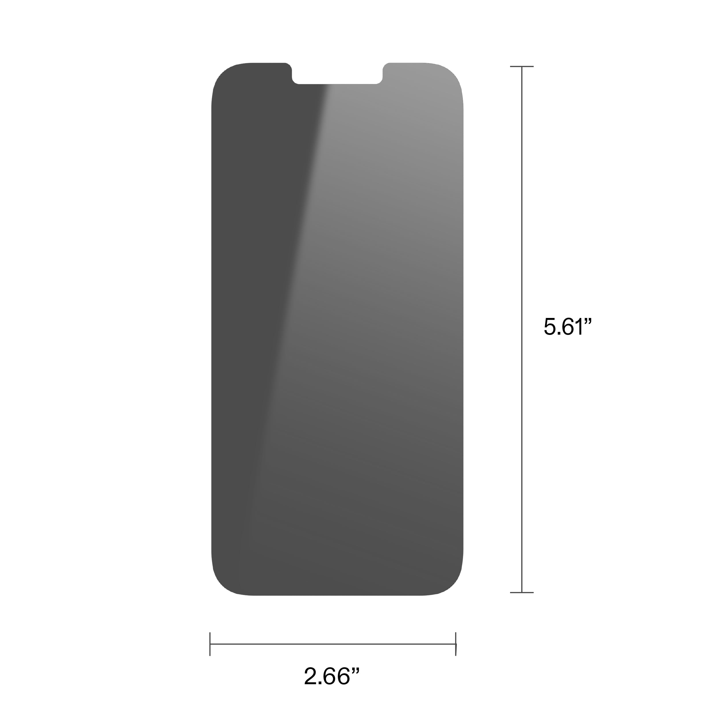 onn Protecteur d’écran en verre intimité pour iPhone® 17e / 16e / 14 / 13 / 13 Pro, fabriqué avec du verre résistant de Corning🅪, intimité à 180°, plateau d’installation facile
