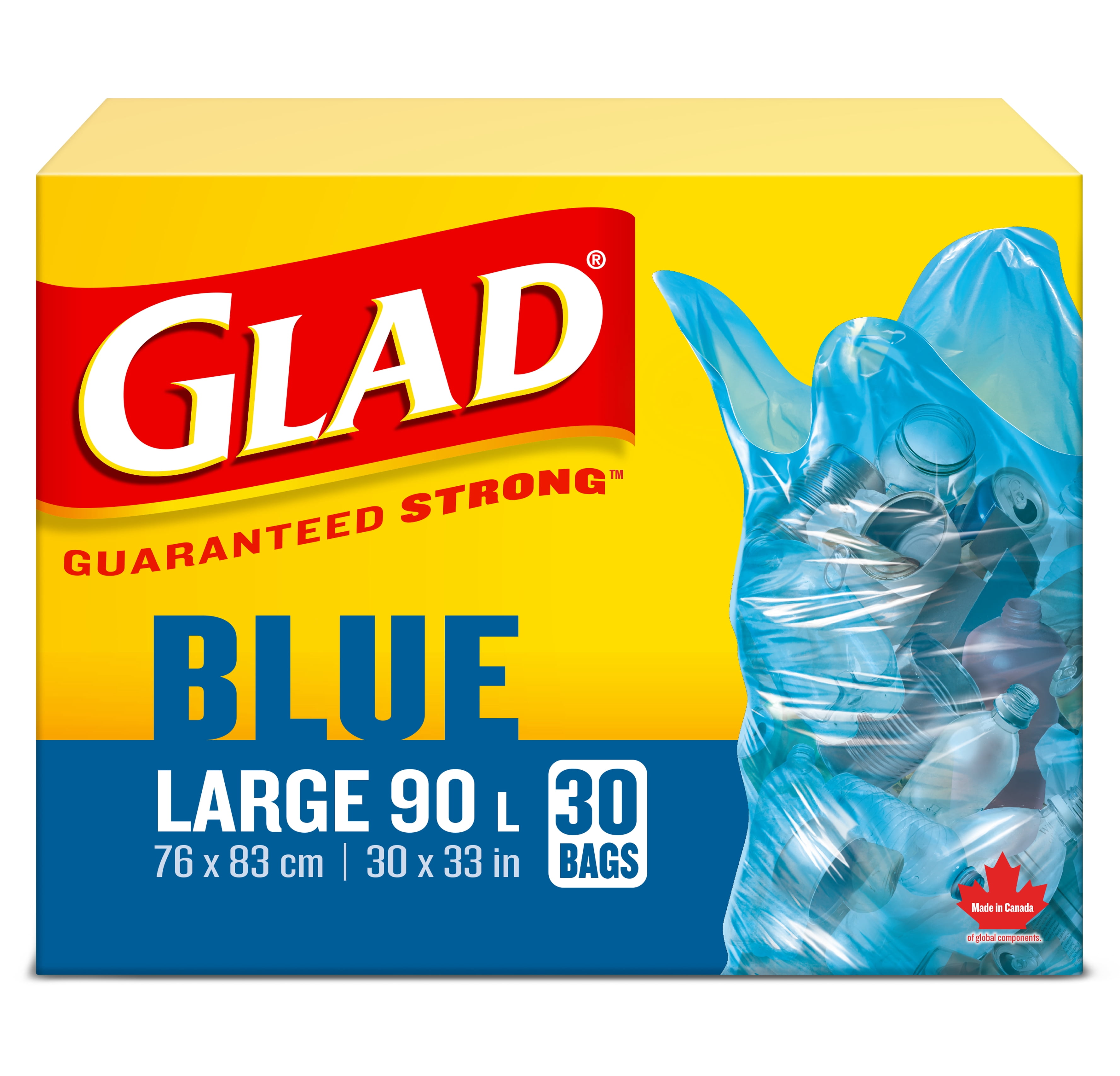 Glad Blue Recycling Bags - Large 90 Litres