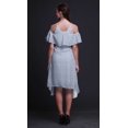 thumbnail image 3 of Bimba Block Printed Womens Cold Shoulder Tunic Party Round Neck Shift Dress-X-Large, 3 of 6