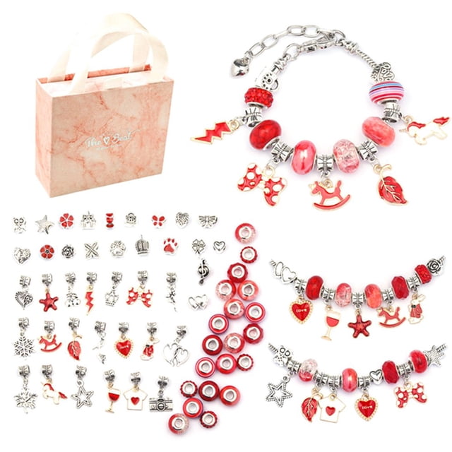 Beads Bracelet Making Kit Colorful Handmade Charm DIY Jewelry Crafts for Baby Girls