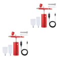 thumbnail image 2 of maskred Lightweight Airbrush Air Compressor Kit Set Precise Spray Painting Portable Red 1.49x5.1x5.7 Inch 2Set, 2 of 6