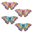 thumbnail image 1 of Shisuyan Film Aluminium Décoratif 4 Pcs 33.5x15.7 Po Ballon en Forme de Papillon, 1 of 8
