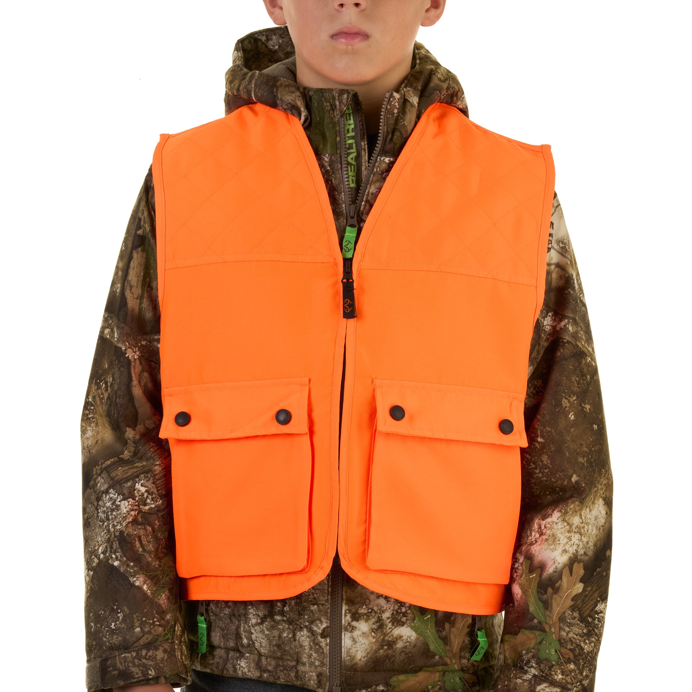 Realtree Blaze Orange Men's Hunting Cover Vest, S/M