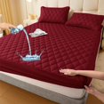 thumbnail image 1 of Waterproof Quilted Mattress Cover & Pillowcases Set,Waterproof Mattress Protector,Washable for Home, Bedroom, Hote, 1 of 8