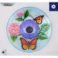 thumbnail image 4 of Hi-Line Gift 78415-D Bain d'Oiseaux en Verre à Fleurs à DEL Solaires avec Support, 4 of 5