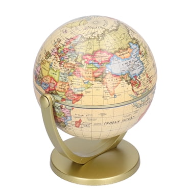 Educational Globe, Rotating Globe Mini World Map Globe Home Decor Globe Rotating Earth Geography Globe  for Office for School for Home