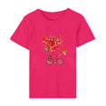 thumbnail image 5 of Meichang Chemises pour Femmes Joyeuse Saint-Valentin Hauts T-Shirts Graphiques Cœur en Bonbon Hauts Col Rond Coupe Ample Manches Courtes T-Shirts Saint-Valentin pour Femmes, 5 of 5