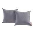 thumbnail image 1 of Modway Convene Ensemble de 2 Coussins Modernes en Tissu pour Mobilier de Patio Extérieur, Gris, 1 of 3