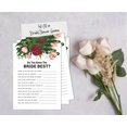 thumbnail image 4 of Inkdotpot 50-PackFloral GreeneryHow Well Do You Know The Bride Bridal Shower Bachelorette PartyGameWho Know The Bride Best ActivityCards, 4 of 7