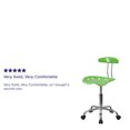 thumbnail image 2 of Vibrant Spicy Lime and Chrome Swivel Task Chair with Tractor Seat, 2 of 9