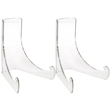 NIYANGLE Display Rack Acrylic Magazine Holder for Magazines Trays 2pcs