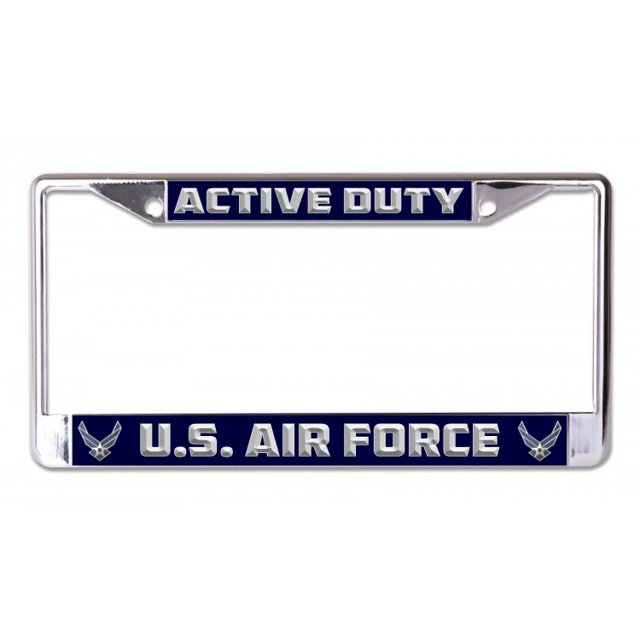 U.S. Air Force Active Duty Chrome License Plate Frame