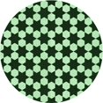 thumbnail image 1 of Ahgly Company Tapis d'Intérieur Lavables en Machine, Ronds, Transitionnels, Verts, 8' Ronds, 1 of 7