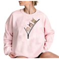 thumbnail image 1 of RKSTN Chandails de Noël pour Femmes Mode d'Automne Décontractée Chandail de Noël Imprimé Rose Col Rond Manches Longues Chandail Léger à Enfiler, 1 of 4