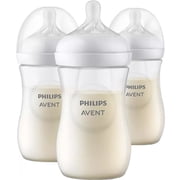 Biberon Naturel Philips Avent avec tétine à réponse naturelle, Transparent, 3x9oz Biberons, SCY903/03
