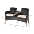 thumbnail image 2 of Costway Patented Patio Rattan Chat Set Loveseat Sofa Table Chairs Conversation Cushioned, 2 of 10