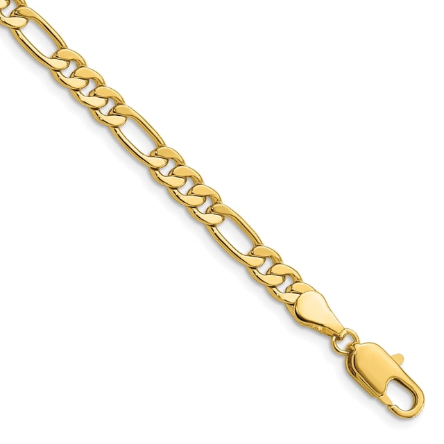 Gold 5mm Figaro 18 Inch Chain Necklace Pendant Charm