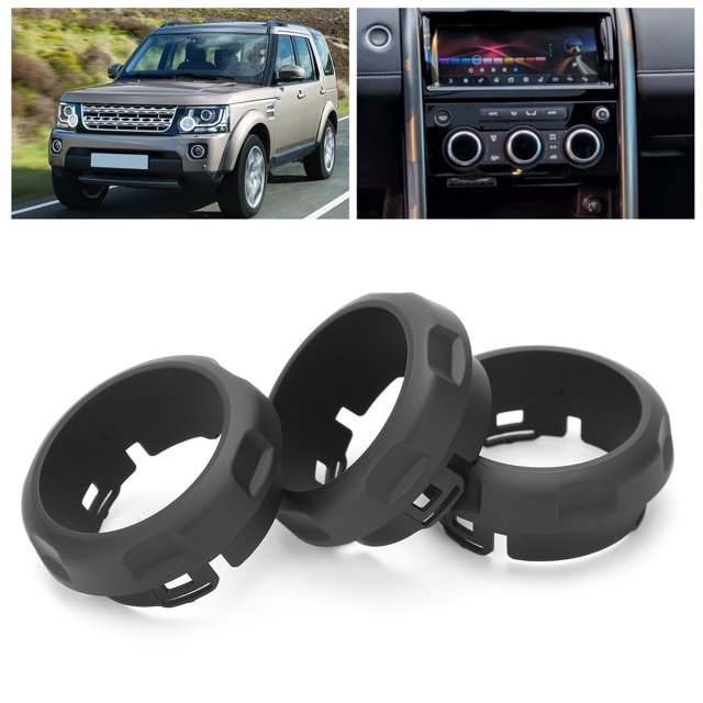 Cergrey 3pcs Air Conditioning Switch Knob Covers Rings Replacement For Discovery 4/Sport,Air Conditioning Knob Ring,Air Conditioner Switch Ring