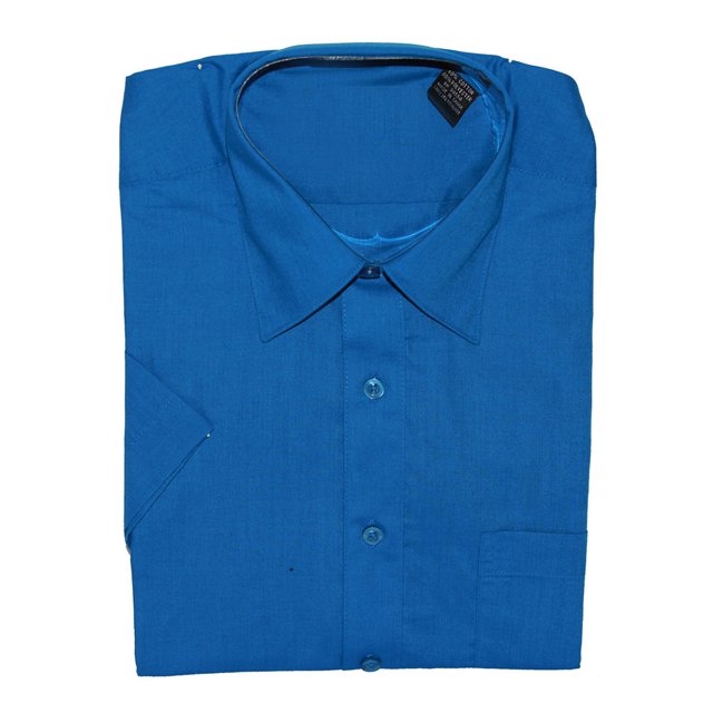 Gravity Threads Chemise Habillée pour Homme à Manches Courtes, P Bleu Royal
