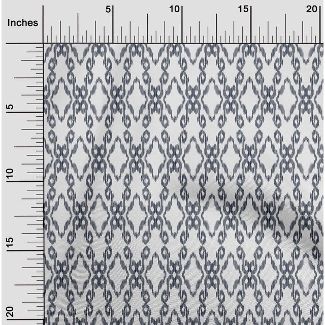 oneOone Polyester Lycra Fabric Swirl & Geometric Ikat Printed Craft Fabric BTY 56 Inch Wide