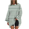 thumbnail image 2 of RXIRUCGD Sweat-Shirt Oversize à Col Rond pour Femmes Imprimé Manches Longues Tunique, Vert, Taille : S, 2 of 5