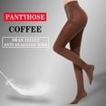 thumbnail image 2 of HBFAGFB Collants pour Femmes Semi-Opaques à Lignes Brossées Leggings Polyvalents Bas Café, 2 of 7