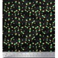 thumbnail image 1 of Soimoi Poly Georgette Fabric Leaves & Oaknut Fruits Printed Fabric 1 Yard 52 Inch Wide, 1 of 1