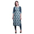 thumbnail image 1 of Bimba Kurti Droite à Panneaux en Coton pour Femmes, Longue Robe Kurti Imprimée, Haut Indien - Petit, 1 of 6
