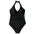 thumbnail image 1 of Swimwear Suit Women V One Control Pieces Bathing Tummy Ruched Swimsuits, Suitable For College Life, 1 of 8