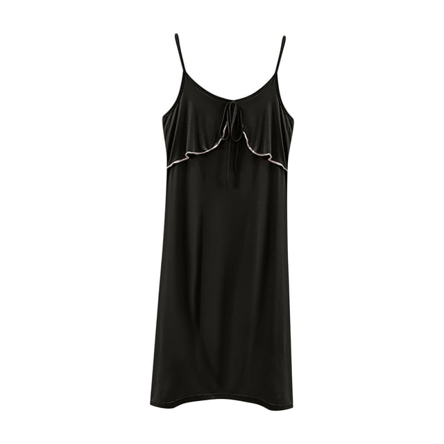 Timegard Vêtements de Nuit pour Femmes Grande Taille Pyjamas Bretelles Spaghetti Encolure Dégagée Décontractés Amples Doux Robes de Pyjama