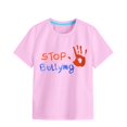 thumbnail image 1 of Felwors T-Shirts à Manches Courtes Col Rond Doux pour Filles, T-Shirt Imprimé 6 Couleurs, 1 of 5