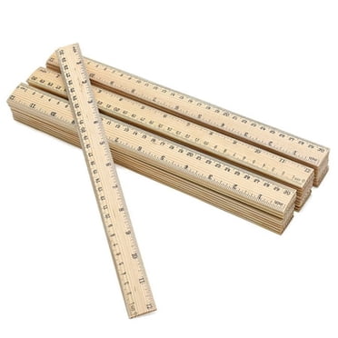 120 Pack Wooden Ruler 12 Inch Rulers Bulk Wood Measuring Ruler Office Ruler 2 Scale